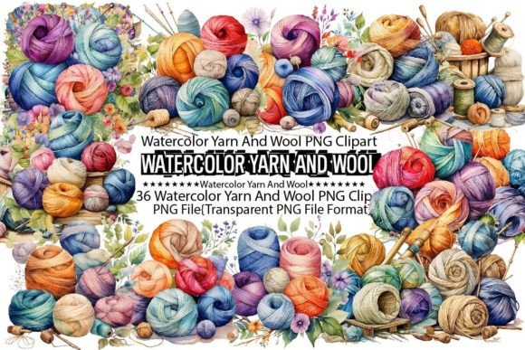 Download Watercolor Yarn and Wool Sublimation - Watercolor Collection
