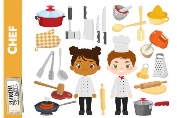 Download Chef Clipart Cooking Illustration Bundle - Art Collection