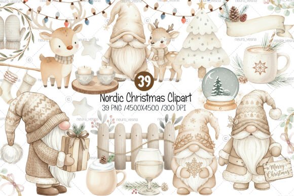 Download Beige Christmas Clipart - Art Collection