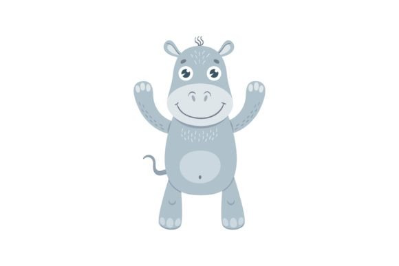 Download Baby Animal Flat Icon. Cute Cartoon Hipp - Art Collection