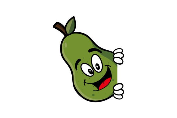 Download Cute Smiling Avocado Cartoon Character - Art Collection