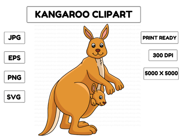 Download Kangaroo Animal Cartoon Colored Clipart - Art Collection