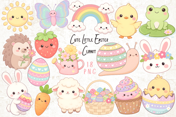 Download Cute Little Easter Clipart PNG - Art Collection