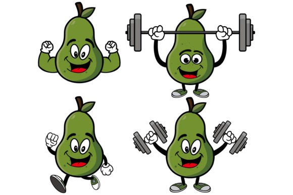 Download Smiling Avocado Cartoon Mascot Character - Art Collection