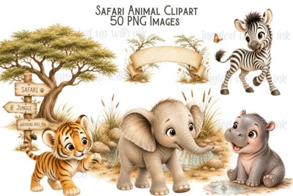 Download Safari Animal Clipart Bundle - Art Collection
