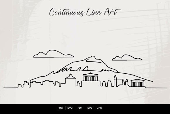 Download Edinburgh Continuous Line Art Skyline - Art Collection