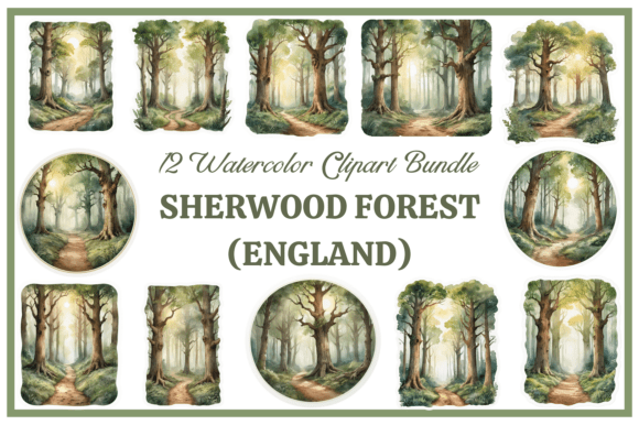 Download Sherwood Forest Watercolor Clipart Pack - Watercolor Collection