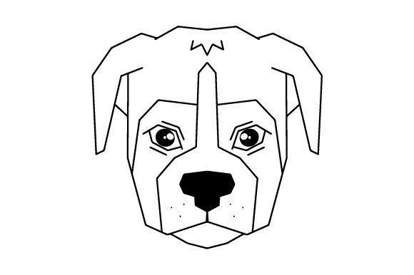 Download Polygon Dog Head Line Art - Art Collection