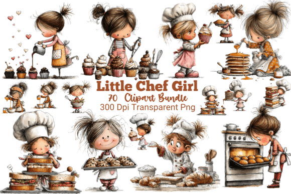 Download 65+ Little Girl Chef Clipart Bundle - Art Collection
