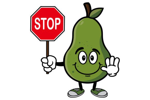 Download Smiling Avocado Cartoon Mascot Character - Art Collection