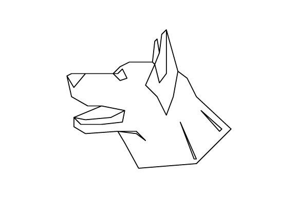 Download Polygon Dog Head Line Art - Art Collection