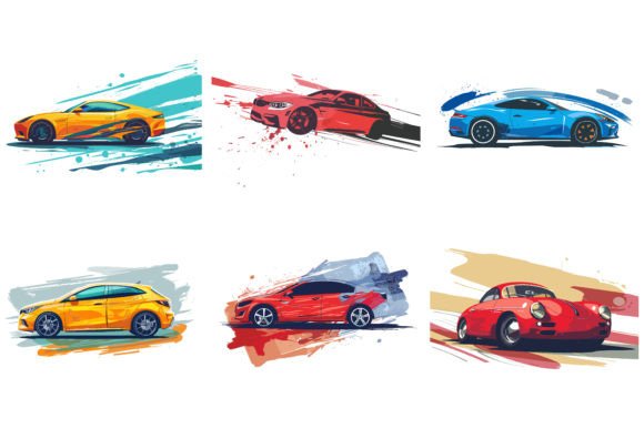 Download Car Vector Flat Design with Brush - Flat design Collection