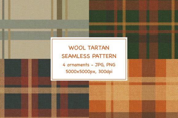 Download Wool Tartan Plaid Pattern 4 Pack PNG JPG - Art Collection