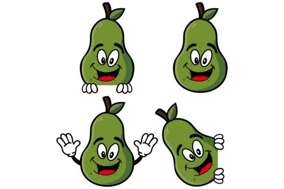 Download Smiling Avocado Cartoon Mascot Character - Art Collection