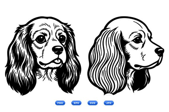 Download Vintage Dog Head Clipart Set - Art Collection