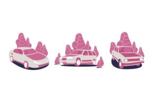 Download Set Car Flat Design Illustration - Flat design Collection